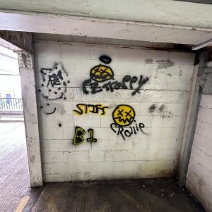 Graffiti Removal & Cleaning at RIverside Car Park