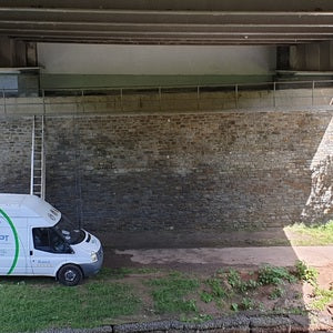 Graffiti Removal from Sirhowy Bridge in Blackwood, Gwent