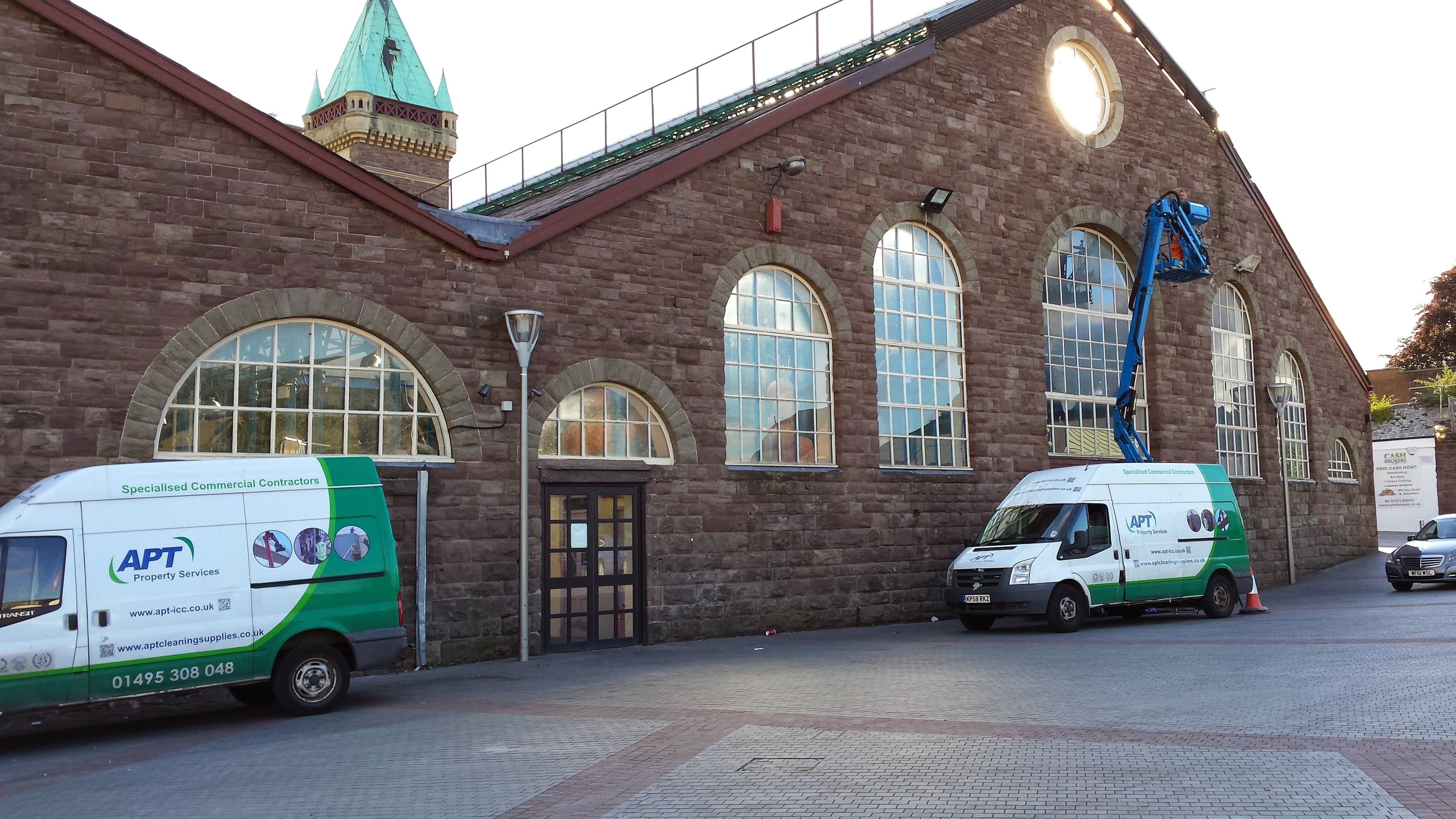 Commercial Building Maintenance & High Level Cleaning at Market Hall in Abergavenny