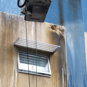 Render Building Facade Cleaning & Algae Removal Newport