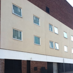Render Building Facade Cleaning & Algae Removal Newport