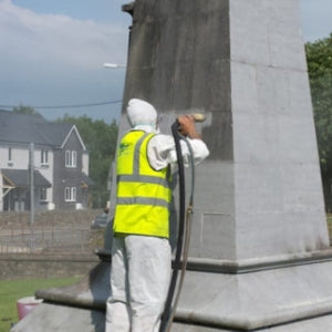 Monument Restoration Cleaning at War Memorial in Penrallt, North Wales