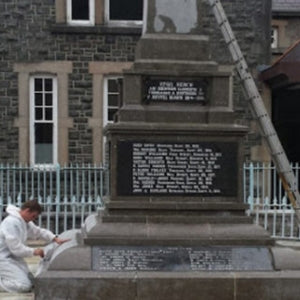 Monument Restoration Cleaning at War Memorial in Penrallt, North Wales