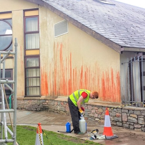 Approved K Render and Render Cleaning Services at Garnteg School - Before
