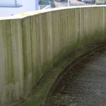Wall Pressure Wash Before - Ebbw Vale multi-storey car park